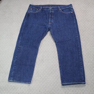 Levi 501 Size 42x30 Buttonfly Straight Leg 100% Cotton Blue Jeans - LIKE NEW